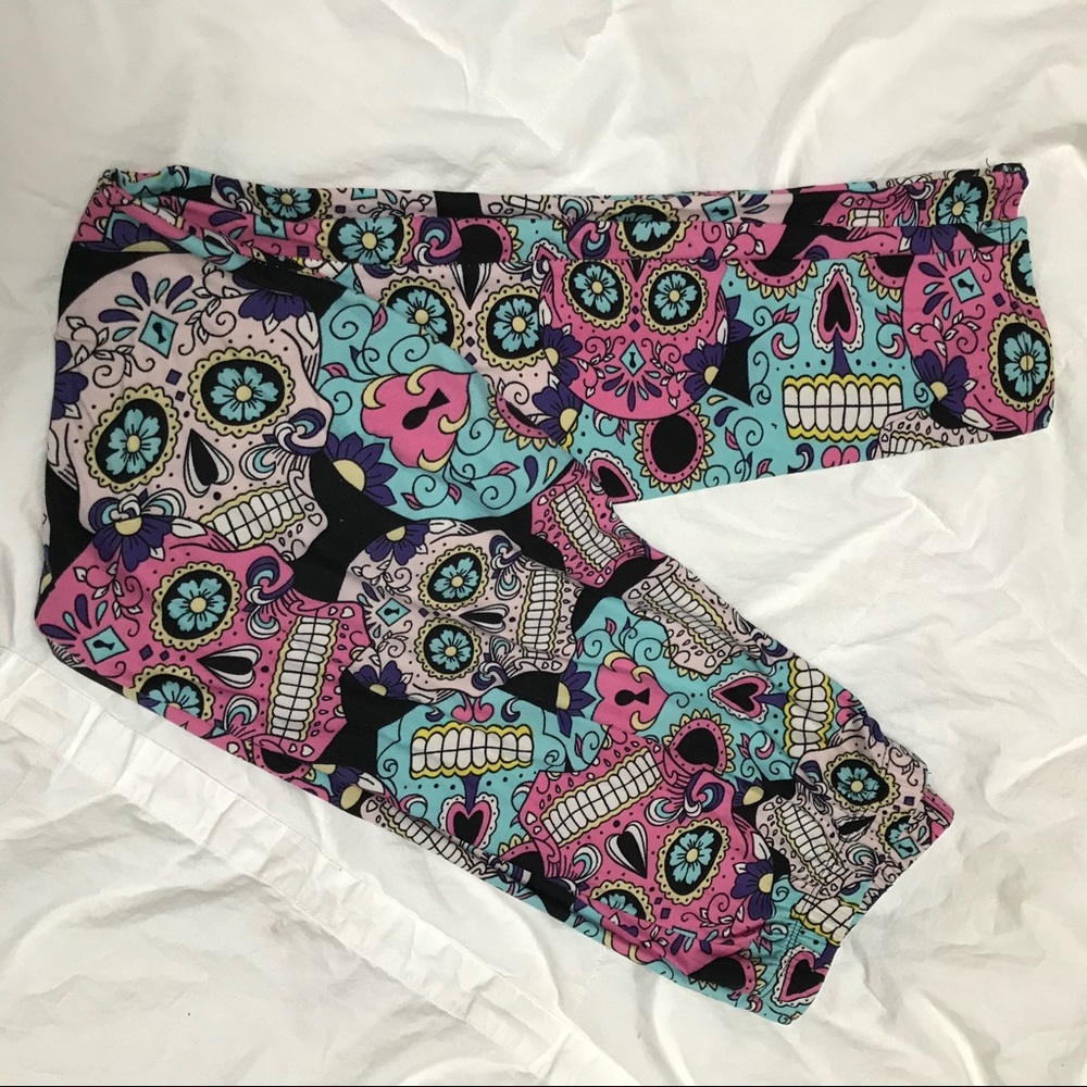 sugar skull day of the dead leggings RARE